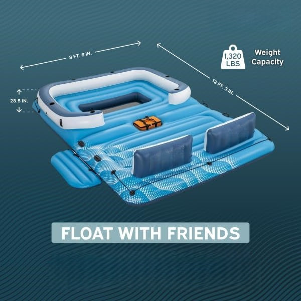 Multi-Person Water Lounge for Summer Party | Pool & Lake Float Lounger