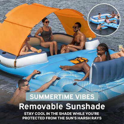 Multi-Person Water Lounge for Summer Party | Pool & Lake Float Lounger