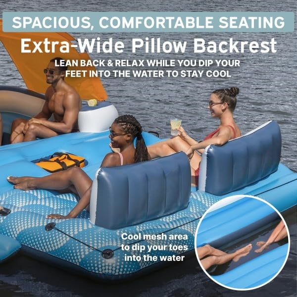 Multi-Person Water Lounge for Summer Party | Pool & Lake Float Lounger