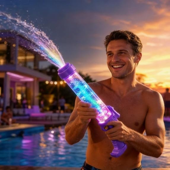 Glowing Rainbow LED Water Blaster | Fireworks Water Spray Gun with Lights, Creativity Squirt Water Blaster Guns,Firework Spray Water Soaker